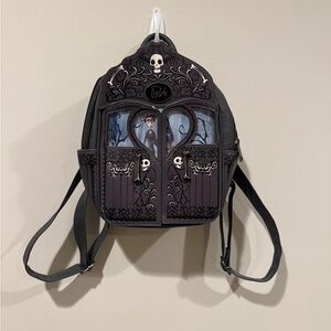Loungefly Black and Gray Skeleton Backpack